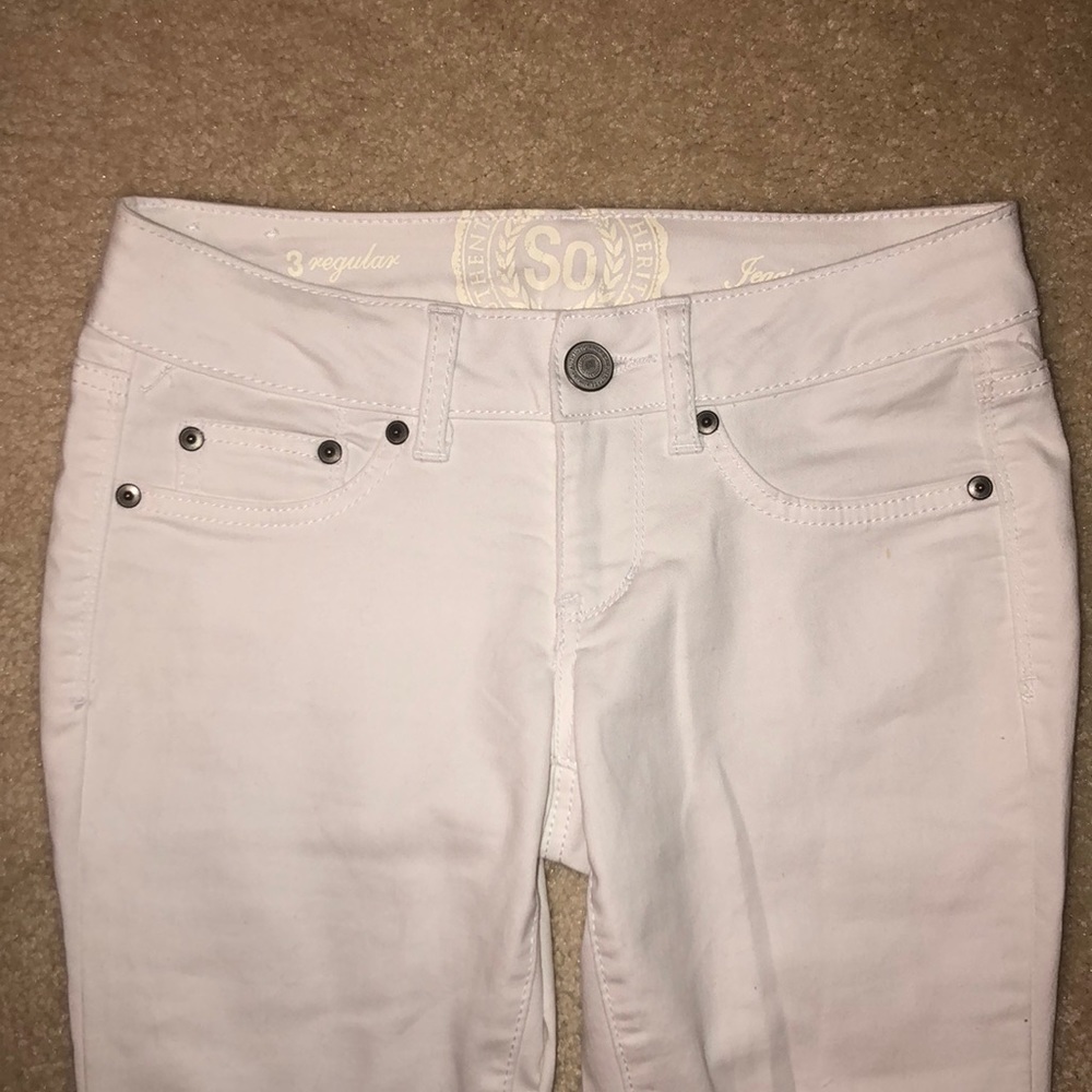 SO: NWOT White Skinny Jeans Size 3 - Picture 1 of 5